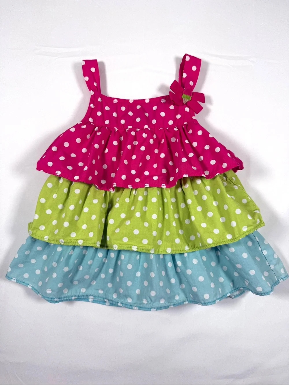 GYMBOREE Girls Ice Cream Sweetie Tiered Polka Dot Dress 4T 2012 Preppy Cottage